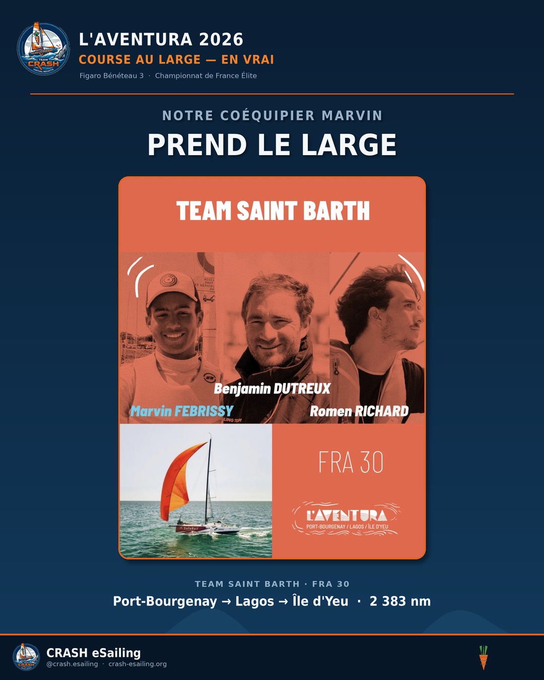 Marvin prend le large !